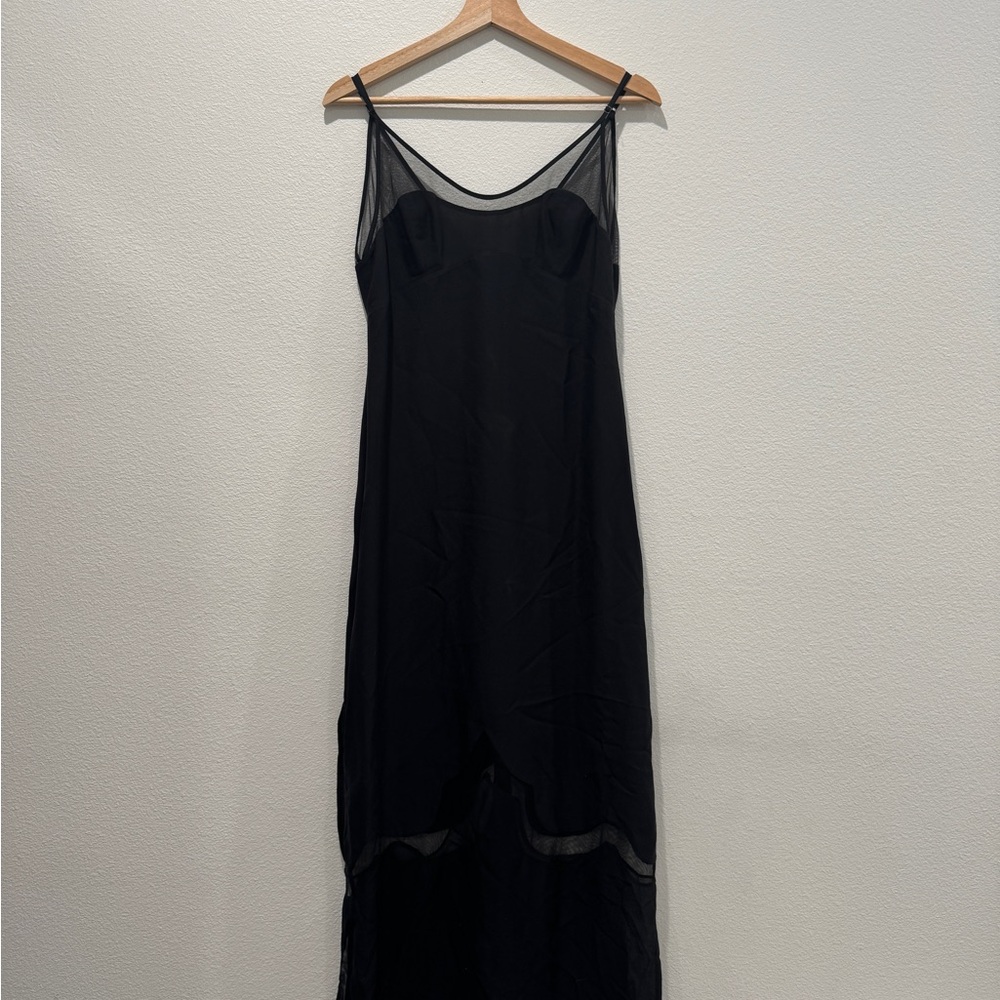 BCBGMAXAZRIA Black Sheer Dress